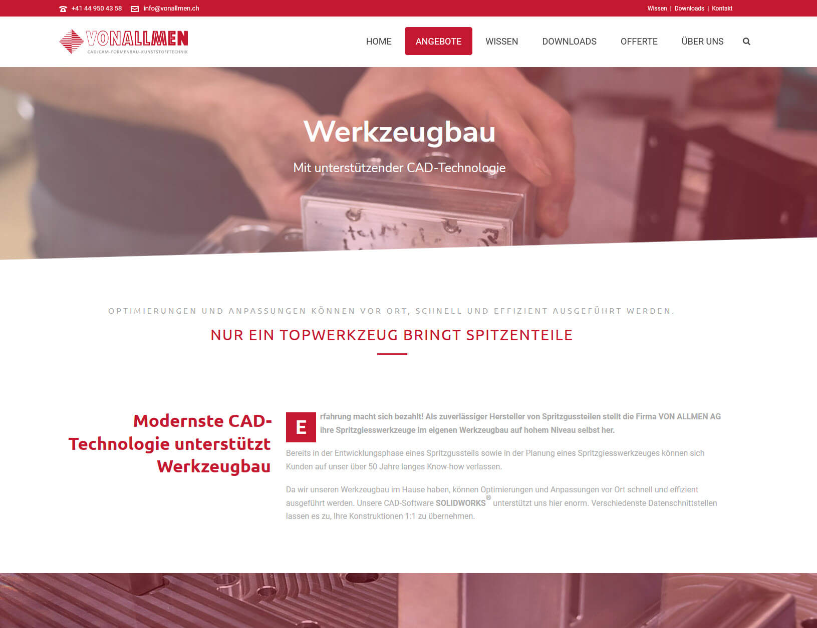 Werkzeugbau aus der Schweiz - Von Allmen AG